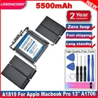 Аккумулятор LOSONCOER A1819, 5500 мАч, для A1706 macbook pro, 13 дюймов
