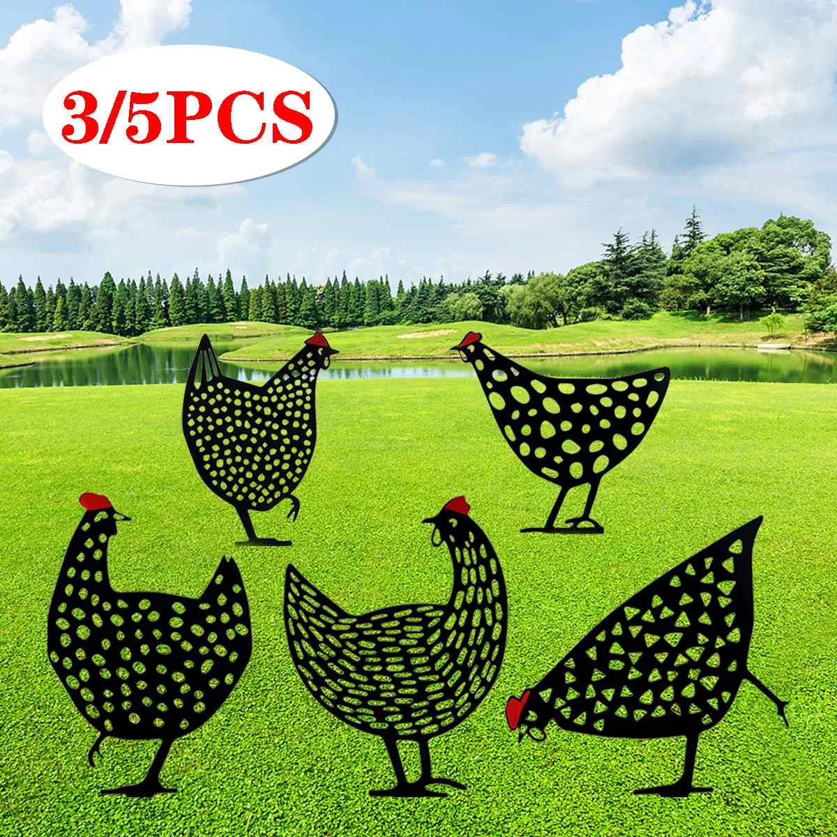 3/5 шт. Пасхальная куриная курица на Пасху украшения для садоводства двор