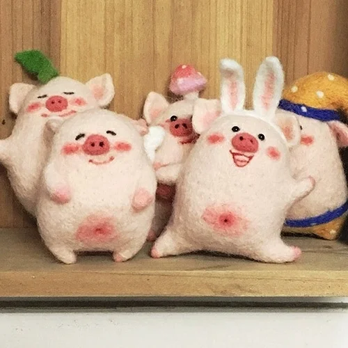 Игла для валяния поросенка поросенок мультфильм не законченный DIY ручной работы