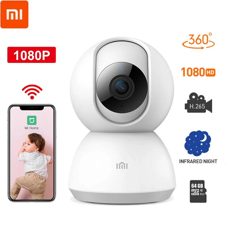 Xiao mi jia, 360 градусов, ночная версия, IP, умная камера, Wifi, детский монитор, голосовой монитор, веб-камера, видео для mi Home