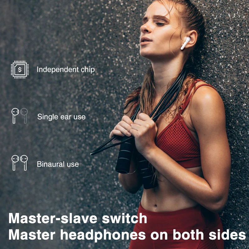 

TWS Bluetooth Earphone Wireless Headphones HD in-Ear Deep Bass Earbuds True Wireless Stereo Headset Microphone Sport Earphones