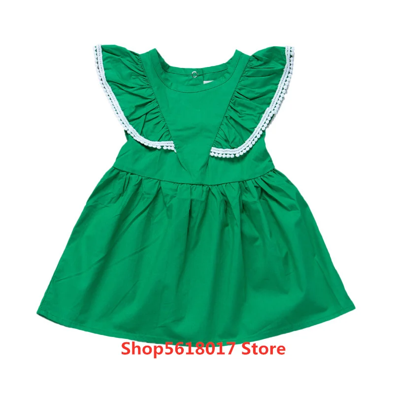 

Children's Clothing Spring/Summer 2021 New Girl's Dress Explosive Lace Lotus Leaf Sleeve Dress Skirt