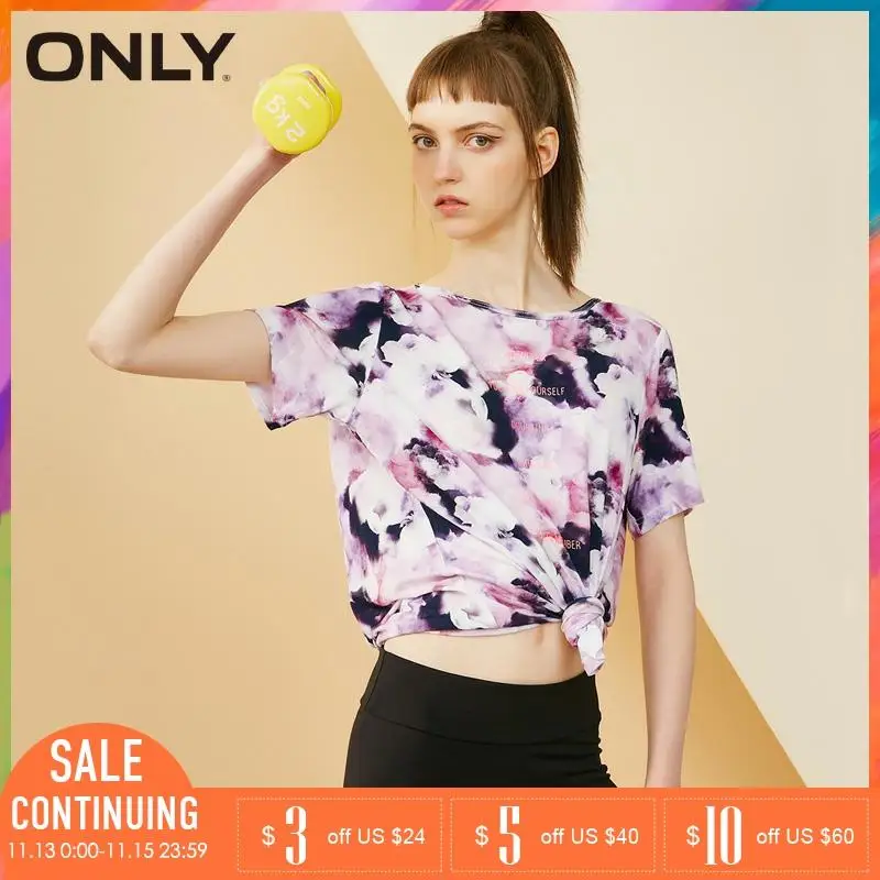 ONLY PLAY Женская Весенняя и летняя свободная футболка с короткими рукавами |