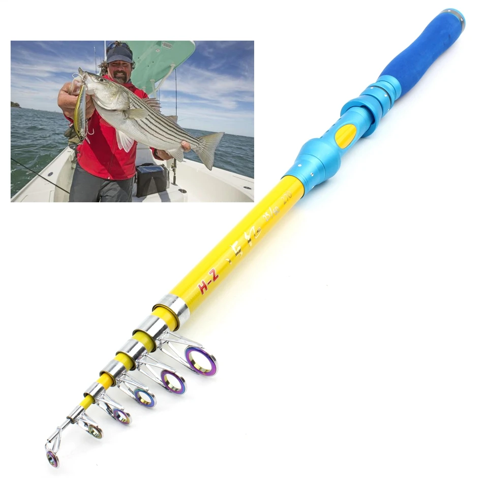 

NEW Promotion! 2.1m 2.4m 2.7m 3.0m Portable Telescopic spinning Fishing Rod carbon Sea Rocky trout carp Rod Travel pole pesca