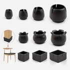 16 шт.компл. прямоугольные колпачки для ножек стула Защитная крышка для ножек стула мебельные Чехлы для ножек стола круглый низ круг для круглого квадрата