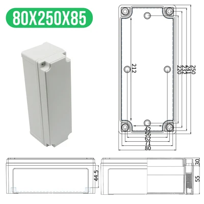 250x80x85mm(LxWxH) Высококачественная Водонепроницаемая электрическая распределительная коробка серии AG, IP67, ABS пластик, RoHS, чехол для корпуса, наружная распределительная коробка - Цвет: 250x80x85mm(LxWxH)