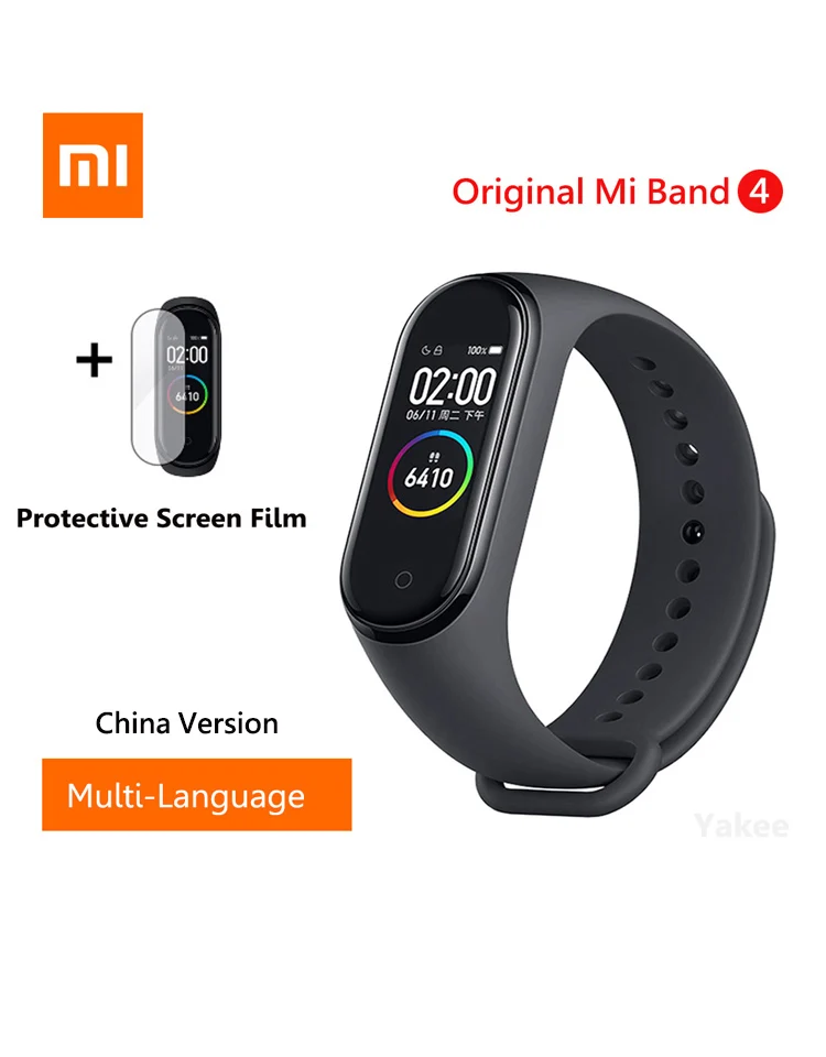 Смарт браслет Xiaomi Mi Band 4 2 шт. цветной экран пульсометр фитнес 135 мАч Bluetooth 5 0 50 м