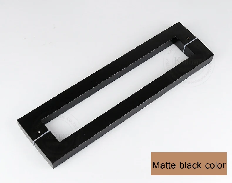 Матовая квадратная ручка из нержавеющей стали и стекла для офисной двери с