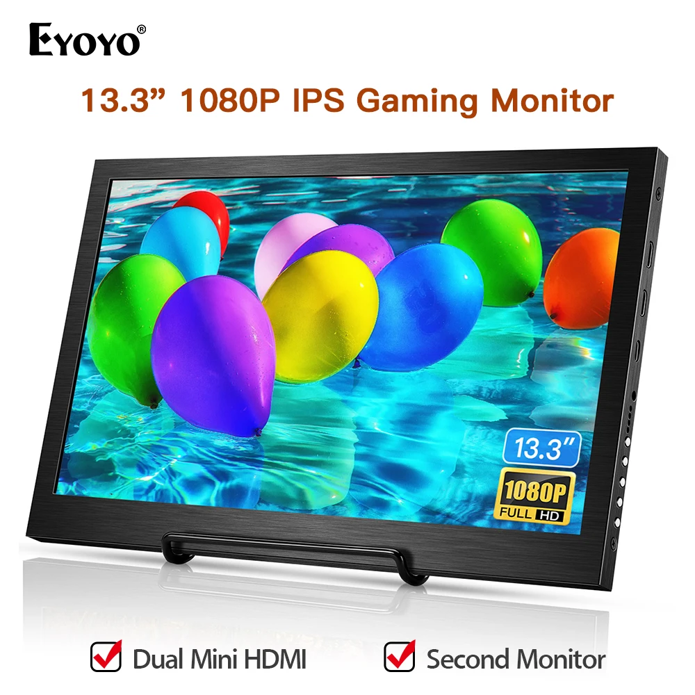 Портативный игровой монитор Eyoyo EM13F 13 дюймов HDMI HDR IPS 1920X1080 светодиодный экран с