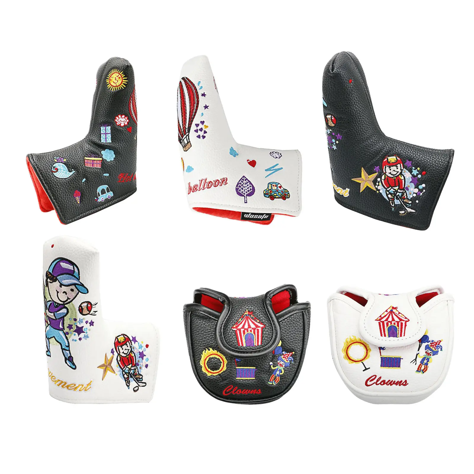 

Golf Putter Cover Mallet Head Covers Guard Magnetic Closure Embroidery Headcovers for Sports