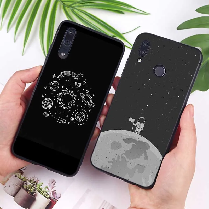 Soft silicone Phone Case for xiaomi redmi k30 note 8 pro 8a a3 9t 10 sky Space planet |