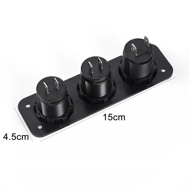 

Car QC3.0 USB Type C PD Fast Charger LED Voltmeter 24V 12V Outlet Power Socket Panel Jack for Car Boat Marine Truck