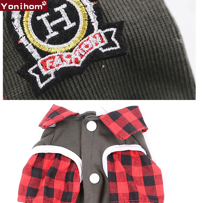 Одежда с принтом в виде собак зимние теплые Pet куртка для студенческом стиле