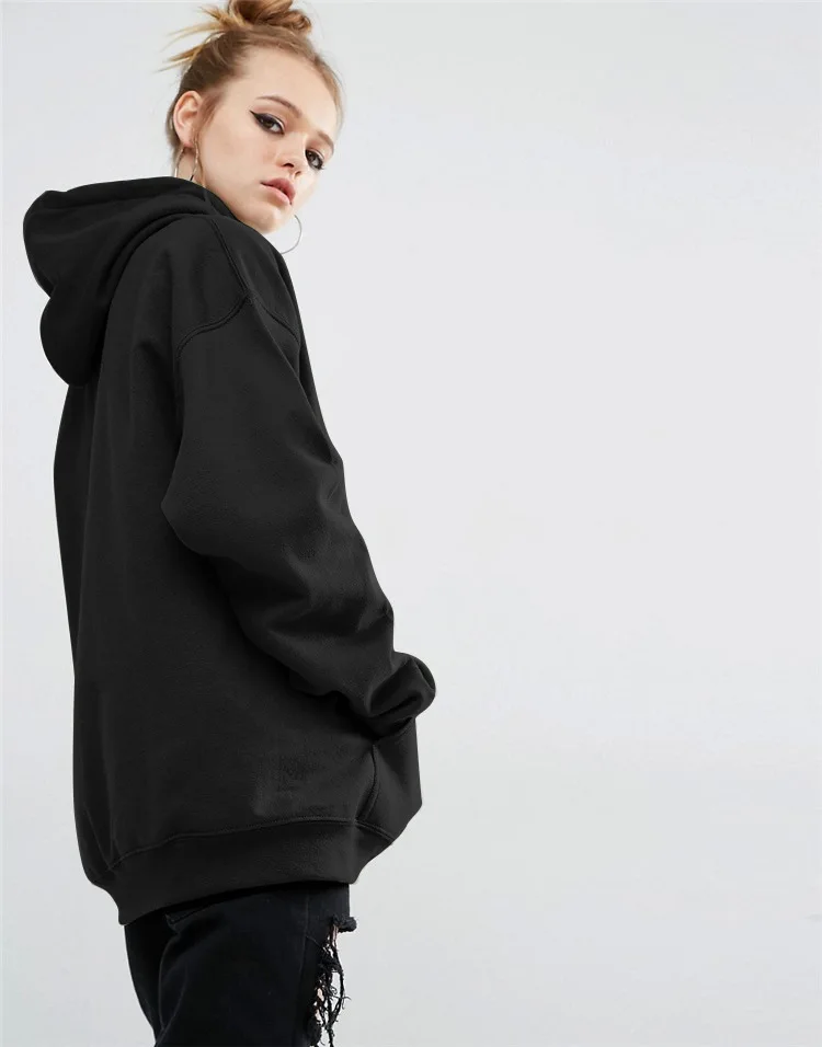 Женская толстовка с капюшоном зимний теплый пуловер оверсайз в японском стиле