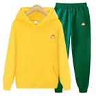 Мужская Флисовая Толстовка с капюшоном и брюки, с карманами