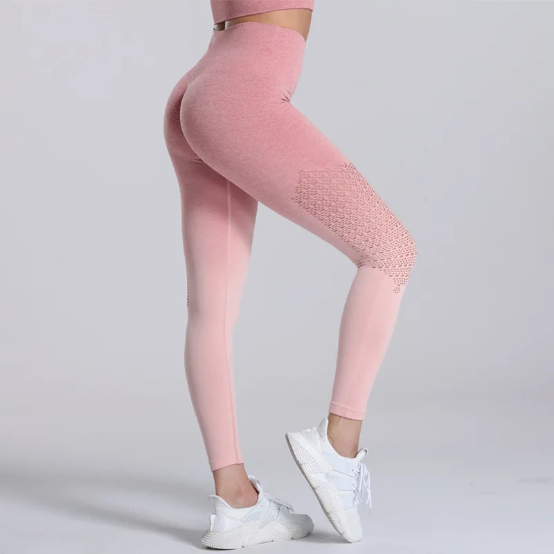 

Seamless Yoga Leggings Women Running Sports Leggings Formfitting Pants Hollow Out Breathable Leggings High Waist Yoga Pants