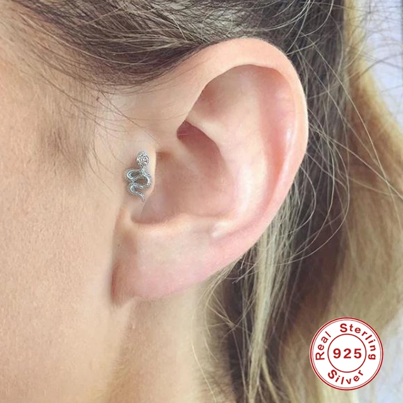 ROXI со змеиным принтом в винтажном стиле с кристаллами циркона серьги шпилькой