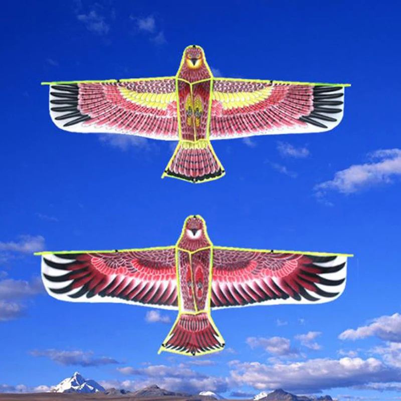 

1.1M Flat Eagle Kite With 30 Meter Kite Line Children Flying Bird Kites Windsock Outdoor Toys For Kids Gift Garden Cloth Toy