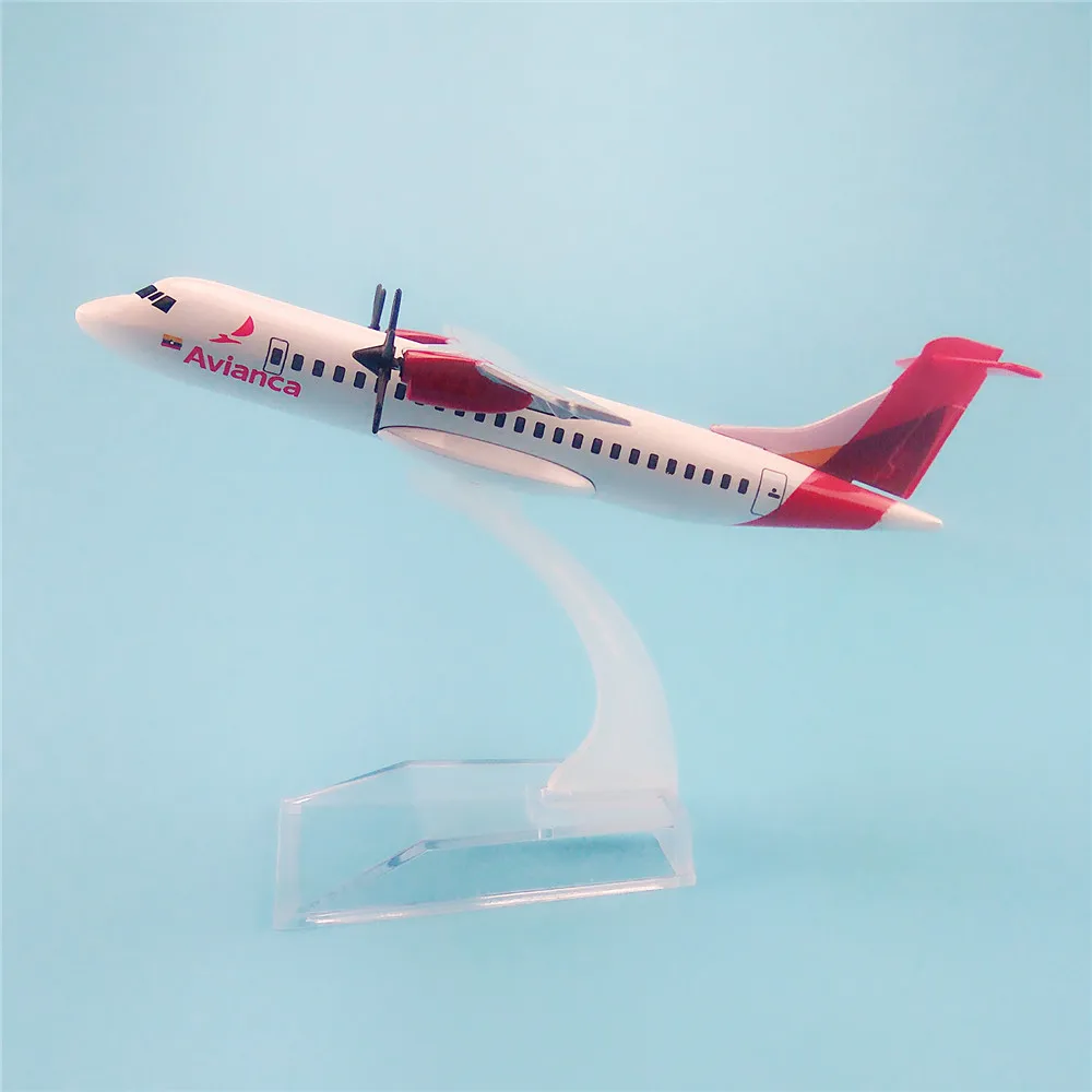 Модель воздушного самолета Avianca модель 16 см ATR 600 Airways с подставкой в подарок|gift|gift