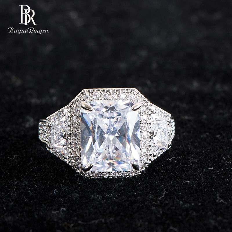 

2021 Trend Luxury 925 Sterling Silver Ring Engagement Wedding jewelry For Female Women Christmas Gift Female Fine Jewelry Gift