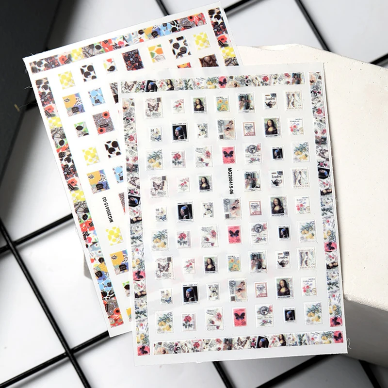 2020 DIY 3D наклейка для дизайна ногтей клейкие стикеры Переводные картинки