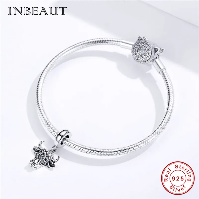 Бусина INBEAUT женская из серебра 100% пробы с головой коровы | Украшения и аксессуары