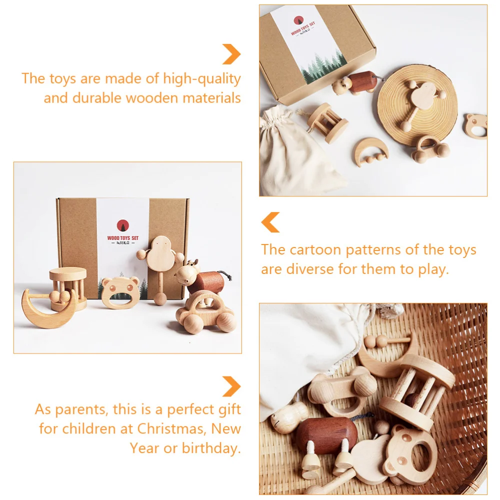 

6pcs Baby Hand Rattles Musical Instruments Early Education Toys for Toddler