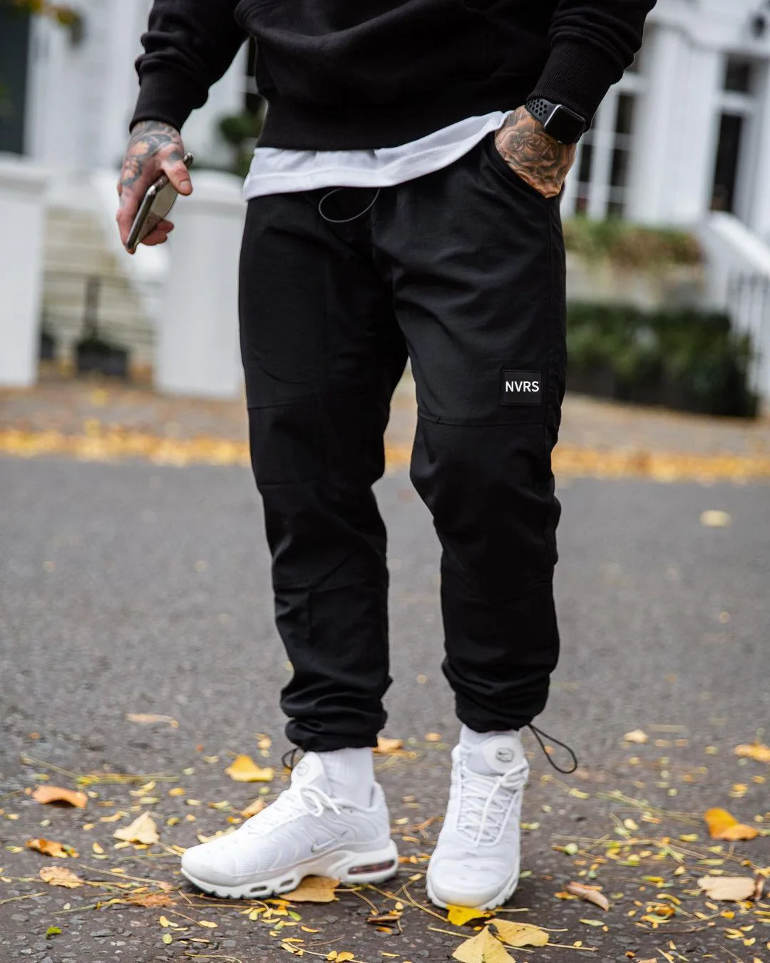 

Ankle Banded Pants Men Solid Elastic Waist Streetwear Joggers 2021 New Baggy Drop-crotch Pants Casual Trousers Men Dropshipping