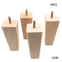 4pcs anti moisture universal right angle solid wooden replacement table feet home furniture leg diy reliable square tool parts