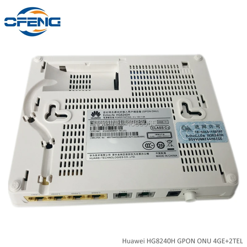 Huawei new HG8240H GPON ONU/ONT с 4GE + 2TEL английская Настройка прошивки SIP FTTH волоконно