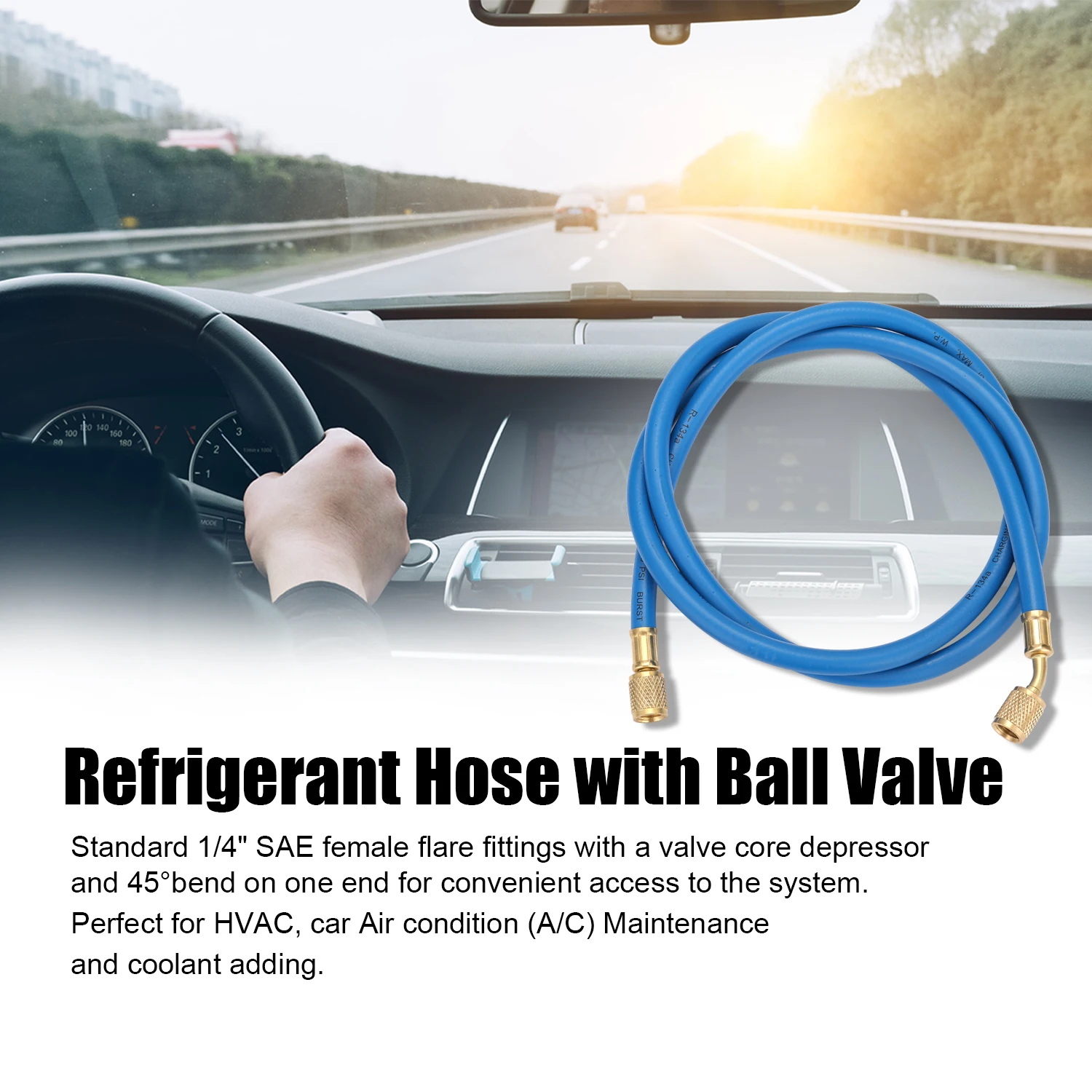 R134A R12 R22 шланг для охлаждения воздуха 1/4 ''SAE Thread 60''/1 524 m длинная