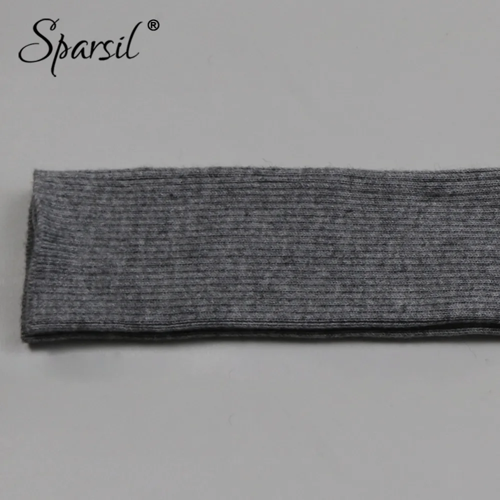 Sparsil, женские зимние кашемировые длинные перчатки, одноцветные вязаные мягкие гетры для рук, женские осенние перчатки без пальцев, перчатки длиной 60 см