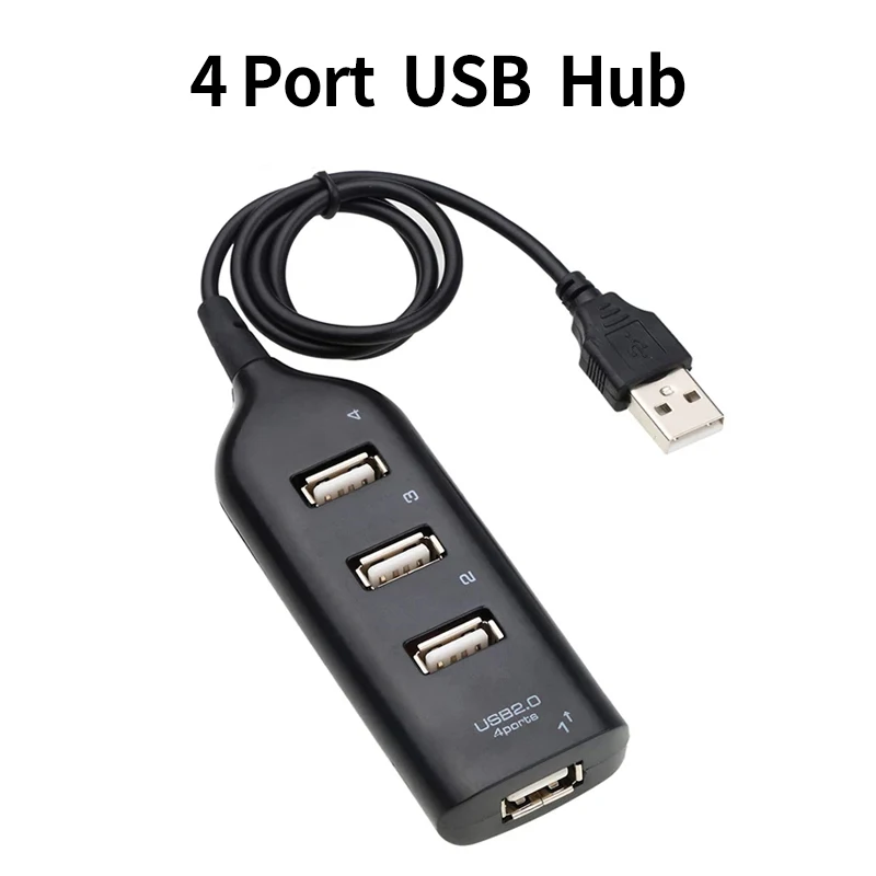 

USB 2.0 HUB Multi USB Splitter 4 Port Expander Multiple USB 2 Hab Use Power Adapter USB2.0 Hub With For PC Computer Accessories