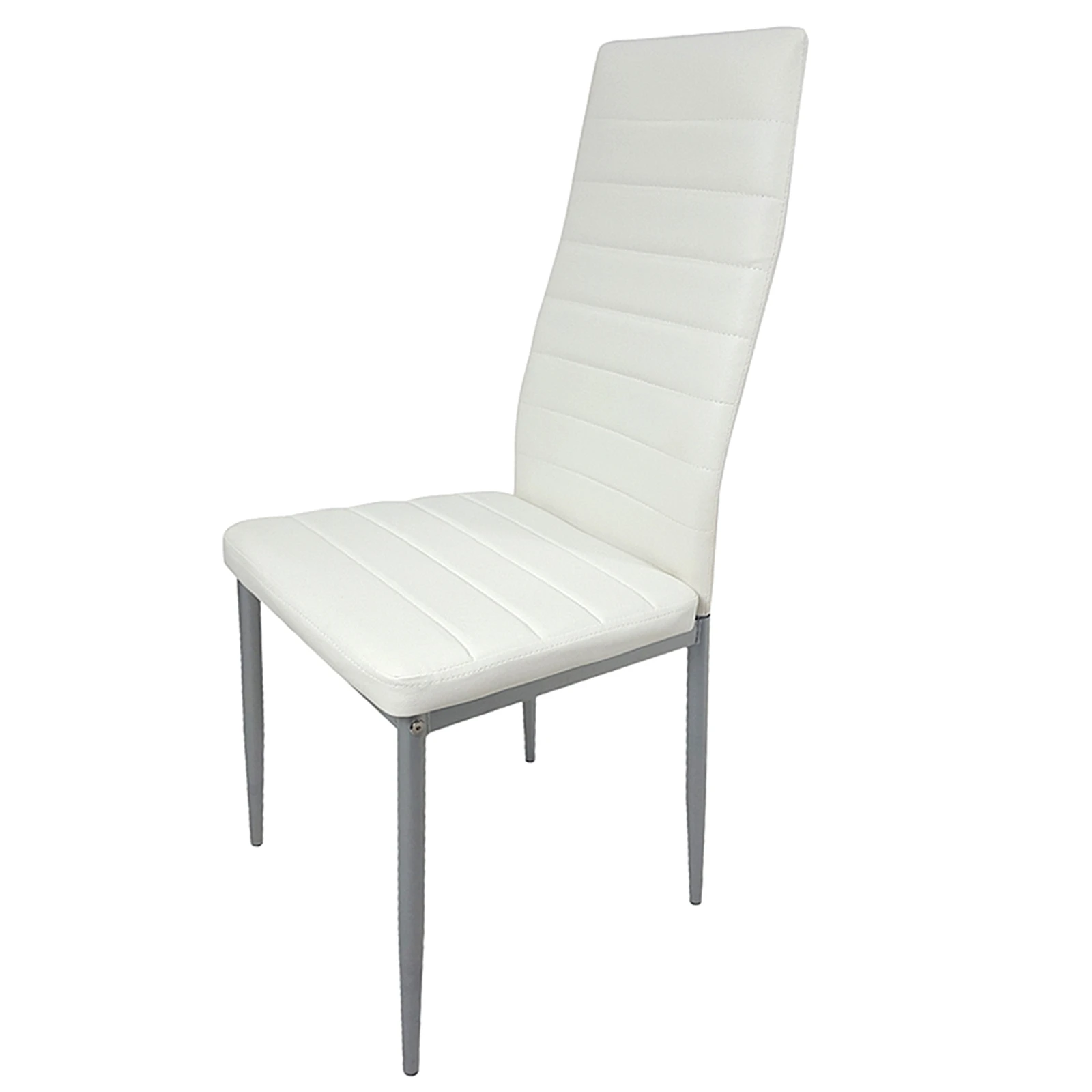 

4pcs Comfortable Dining Chairs High Grade PVC Leather Concise Design and Fine Workmanship White 42x45x96CM[US-Stock]
