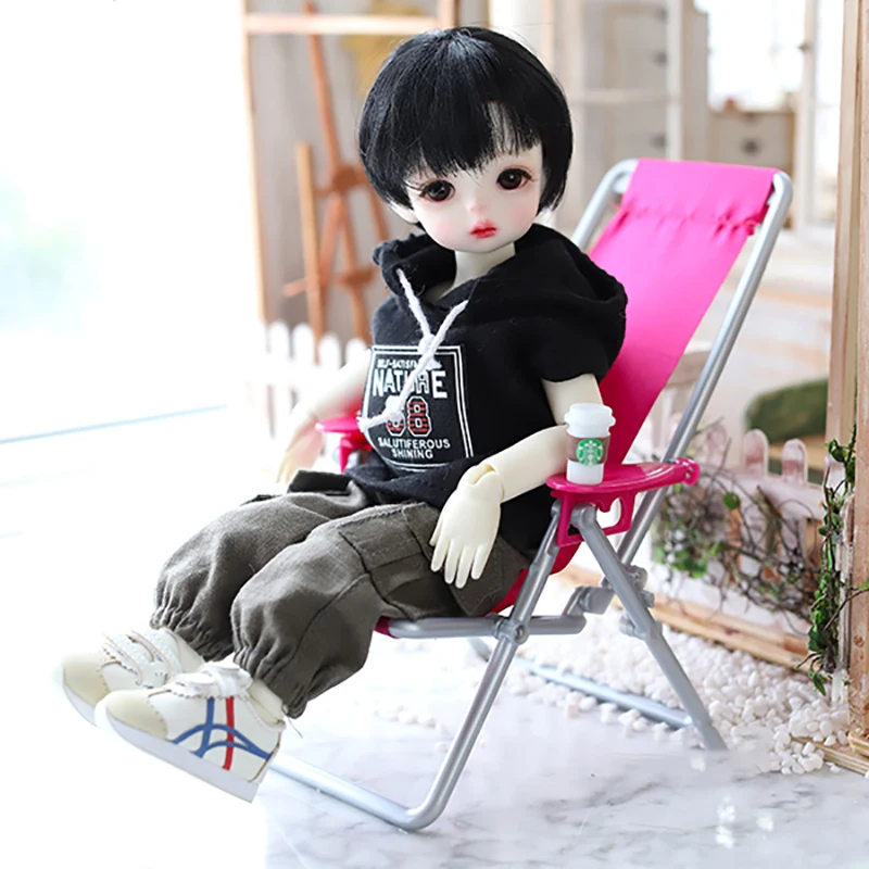 

12 points 8 points 6 points OB11 beautiful knot pig BJD baby house furniture scene simulation props Mini beach chair deck chair