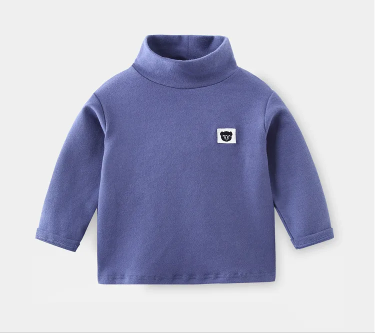 

Футболка для мальчиков из 100% хлопка Детская водолазка с длинными рукавами, джемпер, детская одежда новые весенние топы для девочек