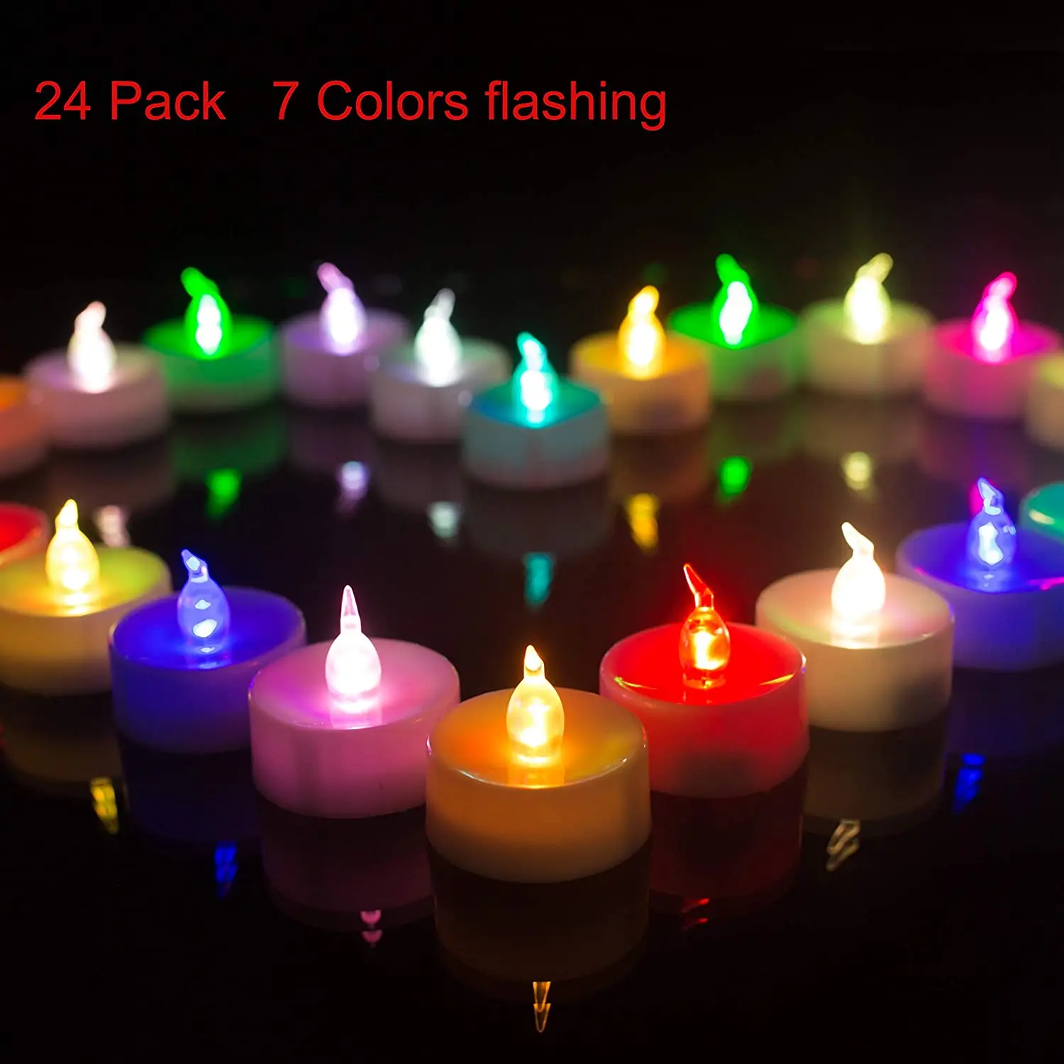 24pcs Flameless LED Tealight Tea Candles Wedding Light Romantic Lights for Birthday Party Decorations | Дом и сад