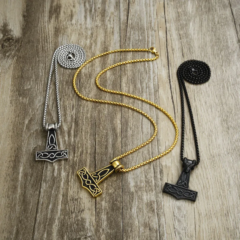 Ожерелье молоток Тора из нержавеющей стали альпака животное оригинальное