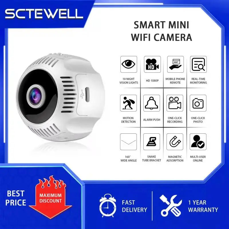 Беспроводная мини камера видеонаблюдения с Wi Fi HD 1080P|Камеры видеонаблюдения| |