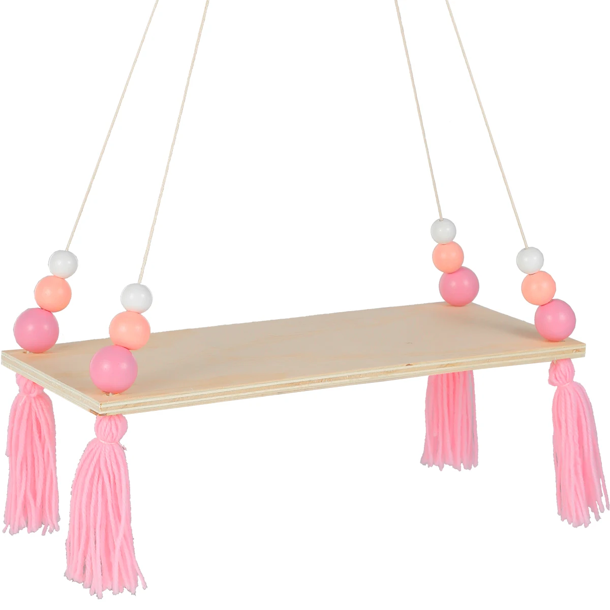 

22 фунта, деревянная плавающая полка-органайзер, Настенная подвесная качающаяся полка, дисплей с веревкой и кисточкой, декоративная полка дл...