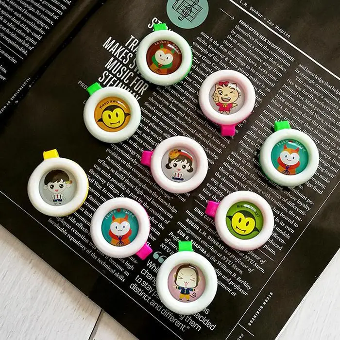 1/2/5/10 шт. разные Цвет москитный репеллент браслеты кнопки мини легкие Симпатичные