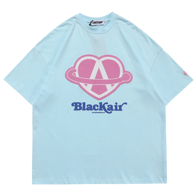 

Мужская футболка оверсайз с надписью Hreat, футболки унисекс в стиле хип-хоп с коротким рукавом 2021, летние футболки с круглым вырезом, топы из ...