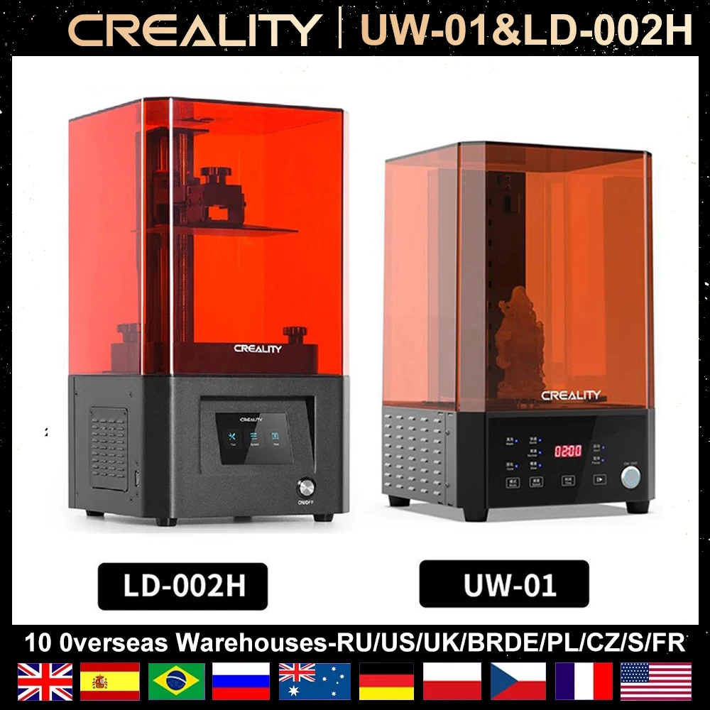 

Creality LD-002H LCD 3D принтер, улучшенная УФ-лампа, 2K ЖК-экран HD, стирка и 2 в 1 Набор УФ фотографических принтеров из смолы