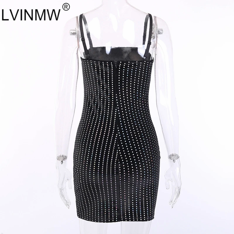 LVINMW черное бархатное платье на бретельках с блестками и вырезом лодочкой летнее