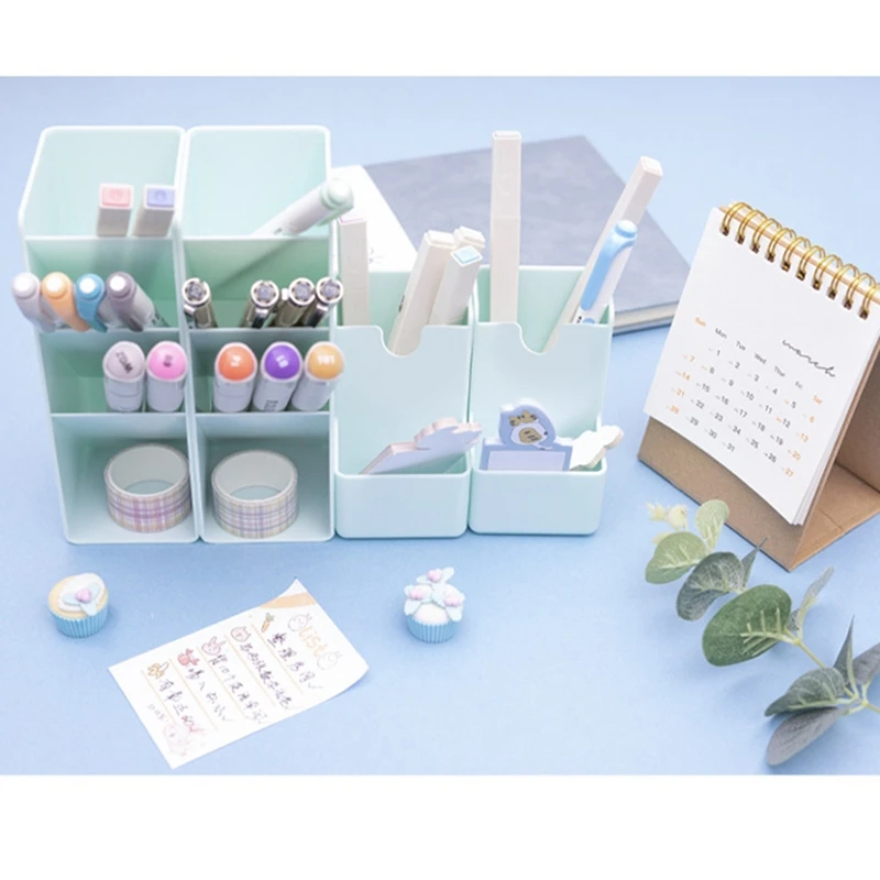 

Large Capacity Cute Desk Accessories Pen Holder Pencil Storage Box Desktop Organizer Case School Office Stationery