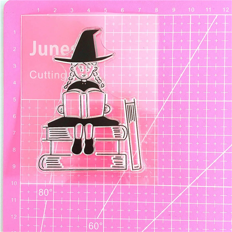 8*10 для чтения девушка прозрачный силиконовый штампы DIY печать Скрапбукинг карты