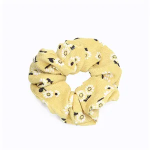Yellow Новое поступление, модные женские милые большие вельветовые резинки для волос, цветочные резинки для волос для девушек, аксессуары для волос, держатель для конского хвоста - Цвет: Yellow