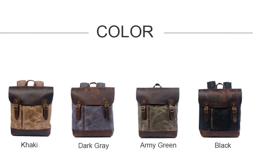 Винтажные дорожные мужские большие сумки из натуральной кожи рюкзак холщовая