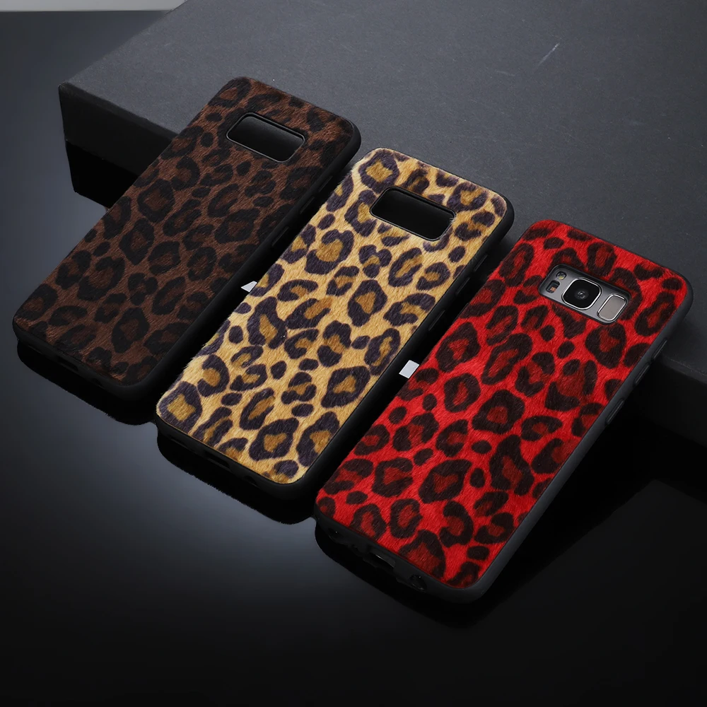 LAPOPNUT чехол для Samsung Galaxy S9 S8 Plus Note 8 9 модный теплый плюшевый леопардовый узор