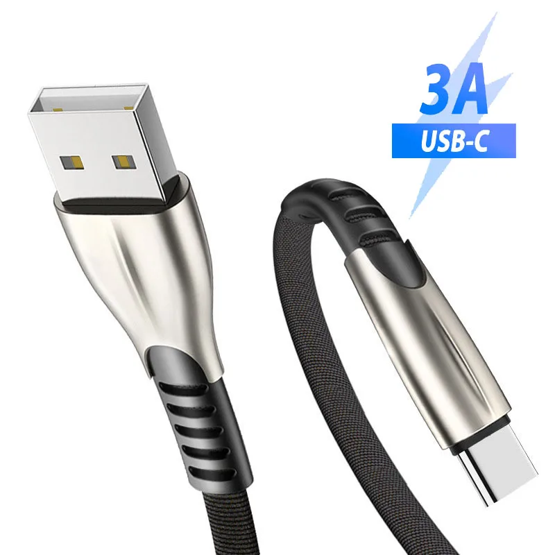 Кабель USB Type C 3 м для oneplus 7t 6 realme xt 5 pro redmi k30 k20 black shark 2 UMIDIGI Power F2 зарядный кабель
